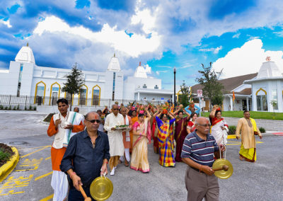 hindu temple in orlando, florida - committee members going for kalash sthapana