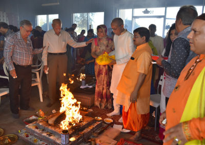 hawan in the grand opening ceremony of the famous durga sai baba temple florida
