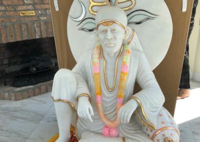 Sai Baba in Dwarka Mai at maa durga sai temple orlando